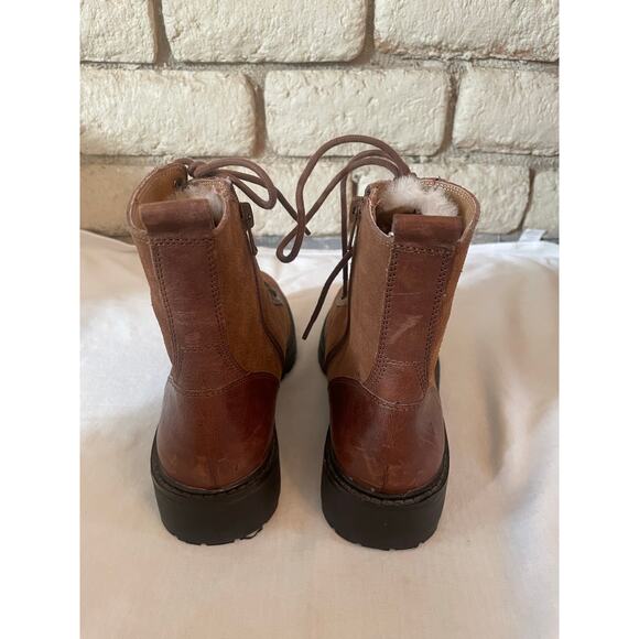 Lucky brand Lilianna lace up faux fur hiker boots size 7M - Picture 5 of 9